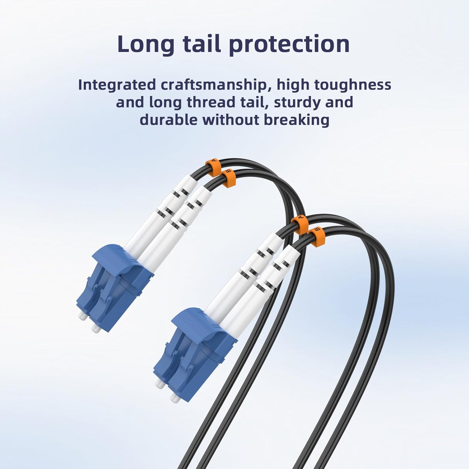 Jeirdus Jeirdus 150M LC to LC Outdoor Armored Duplex Fiber Optic Cable - 9/125 SM Jumper Patch Cord for Reliable Connectivity - View 4 of 7