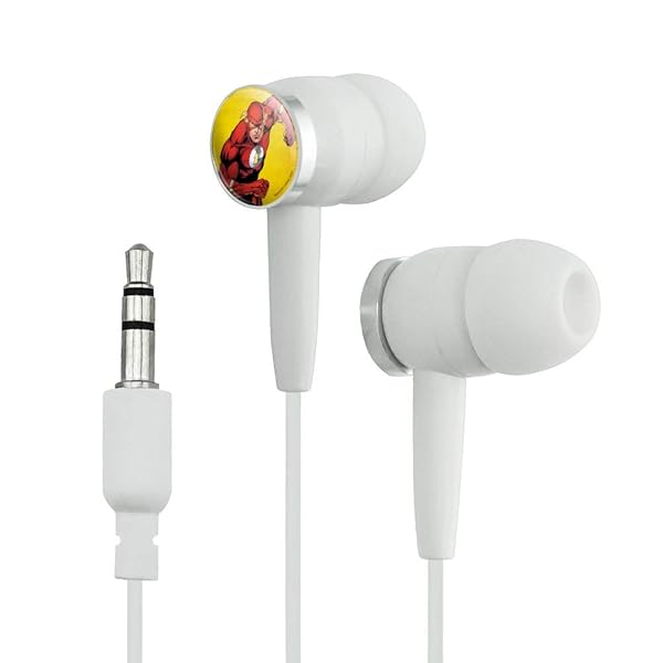 The Flash Character Novelty In-Ear Earbud Headphones by Graphics and More