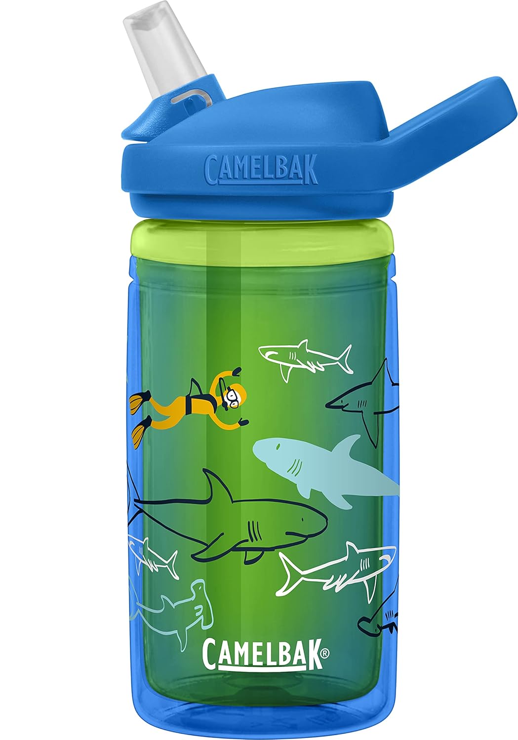 Buy CamelBak eddy+ Kids Insulated BPA-Free Bottle 14oz - Scuba Sharks Design