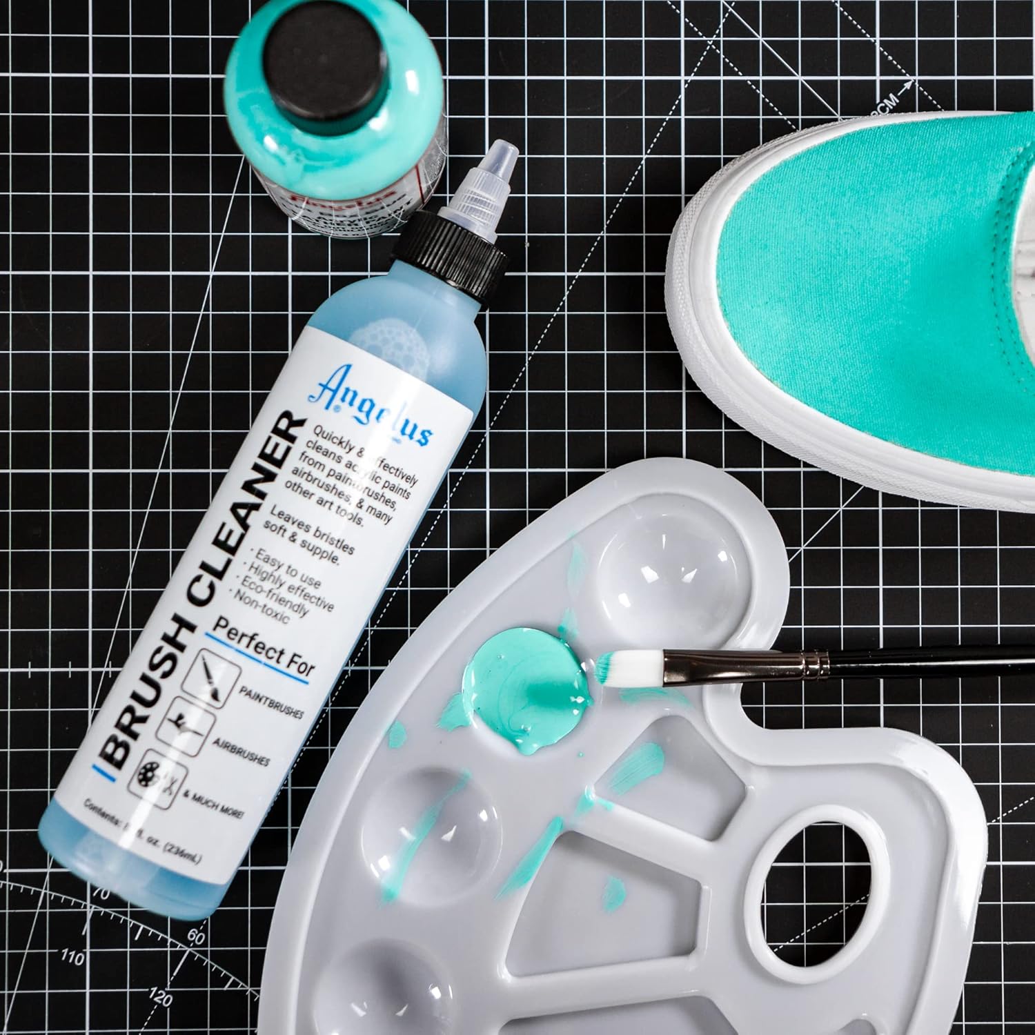 Angelus Angelus Brush Cleaner 8oz: Perfect for Airbrushes, Paint Brushes & Art Tools - Fast & Effective Cleaning Solution - View 4 of 6