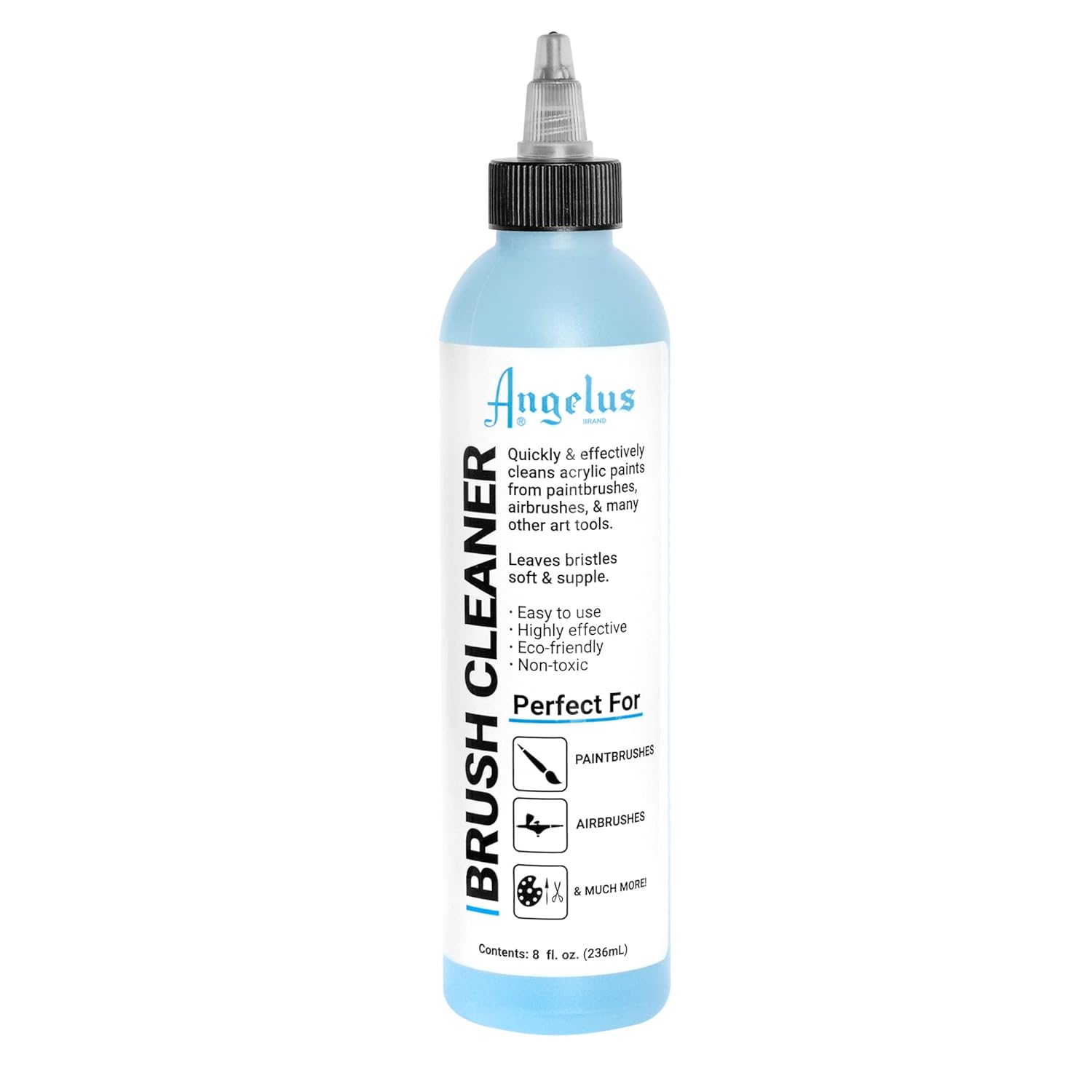 Angelus Angelus Brush Cleaner 8oz: Perfect for Airbrushes, Paint Brushes & Art Tools - Fast & Effective Cleaning Solution