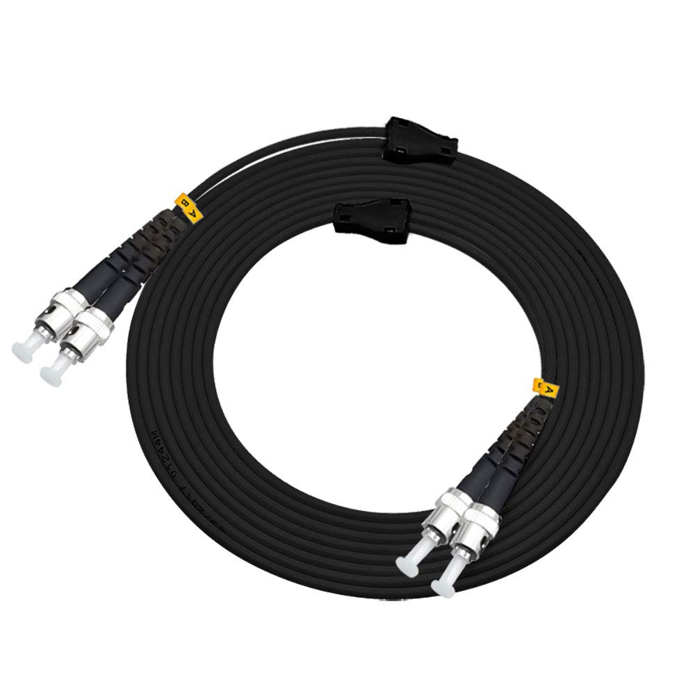 Jeirdus 20M LC to FC Outdoor Armored Duplex Fiber Optic Cable Jumper - Singlemode 9/125 SM Patch Cord