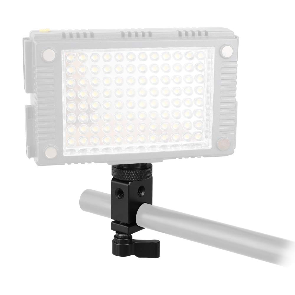 CAMVATE CAMVATE 15mm Single Rod Clamp Adapter with Black Thumbscrew Locking Knob Set of 2 for Camera Rigging and Support - View 3 of 6