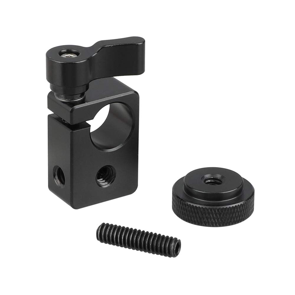 CAMVATE CAMVATE 15mm Single Rod Clamp Adapter with Black Thumbscrew Locking Knob Set of 2 for Camera Rigging and Support - View 6 of 6
