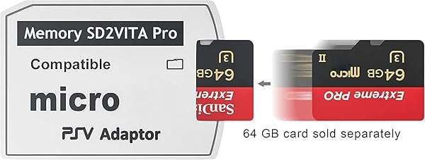 Skywin Skywin SD2Vita Memory Card Adapter for PS Vita 1000/2000 & HENkaku - Boost Storage Easily! - View 5 of 11