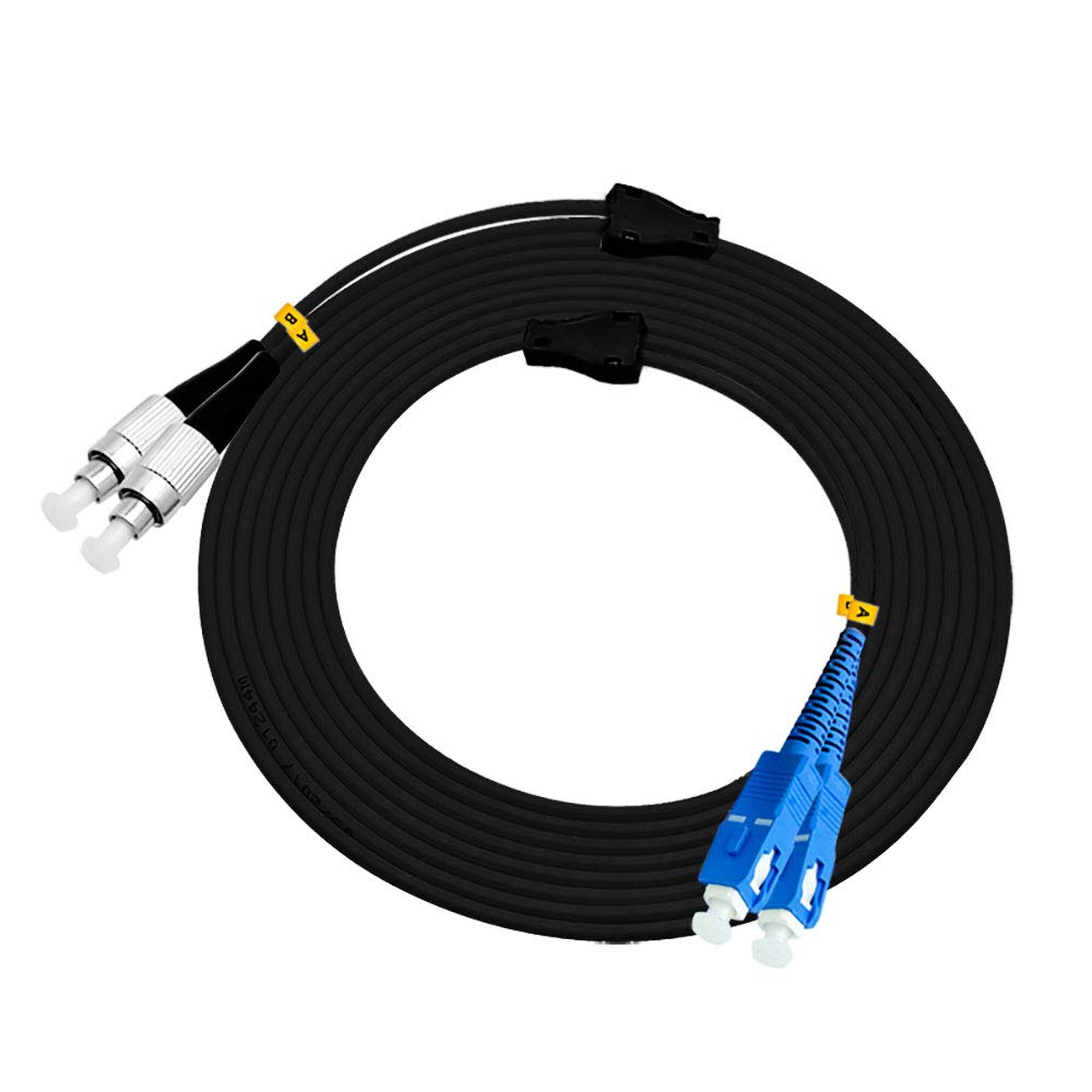 Jeirdus Jeirdus 20M LC to ST Outdoor Armored Duplex Fiber Optic Cable Jumper - Singlemode 9/125 SM Patch Cord - View 9 of 9