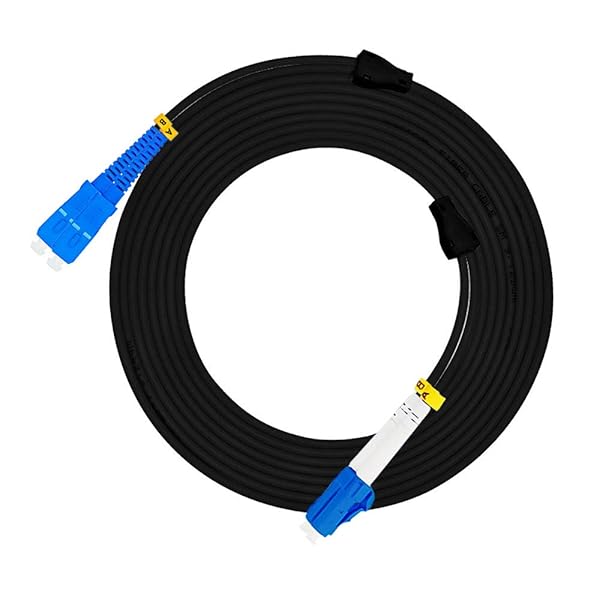 Jeirdus Jeirdus 10M LC to SC Outdoor Armored Duplex 9/125 SMF Fiber Optic Cable Jumper - High-Quality Singlemode Patch Cord - View 2 of 8
