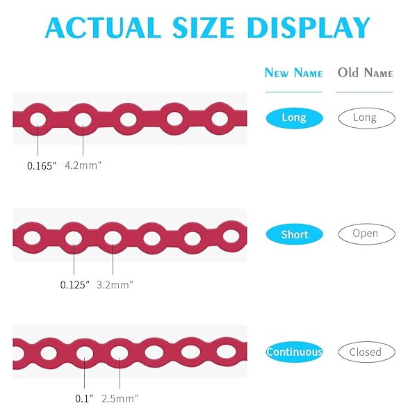 ANNWAH ANNWAH Colorful Orthodontic Braces Rubber Chains for Effective Dental Treatment Long Red Power Chains - View 6 of 6