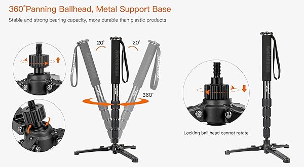 koolehaoda "Koolehaoda Mini Tripod: Universal 3-Leg Monopod Base Stand with 3/8" Screw for Ballheads - KM3 Review & Features" - View 5 of 8