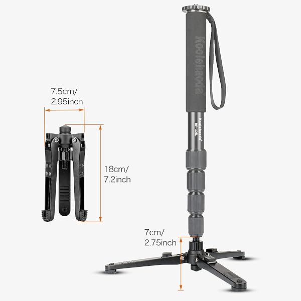 koolehaoda "Koolehaoda Mini Tripod: Universal 3-Leg Monopod Base Stand with 3/8" Screw for Ballheads - KM3 Review & Features" - View 6 of 8