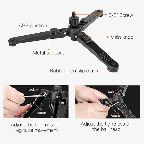 koolehaoda "Koolehaoda Mini Tripod: Universal 3-Leg Monopod Base Stand with 3/8" Screw for Ballheads - KM3 Review & Features" - View 8 of 8