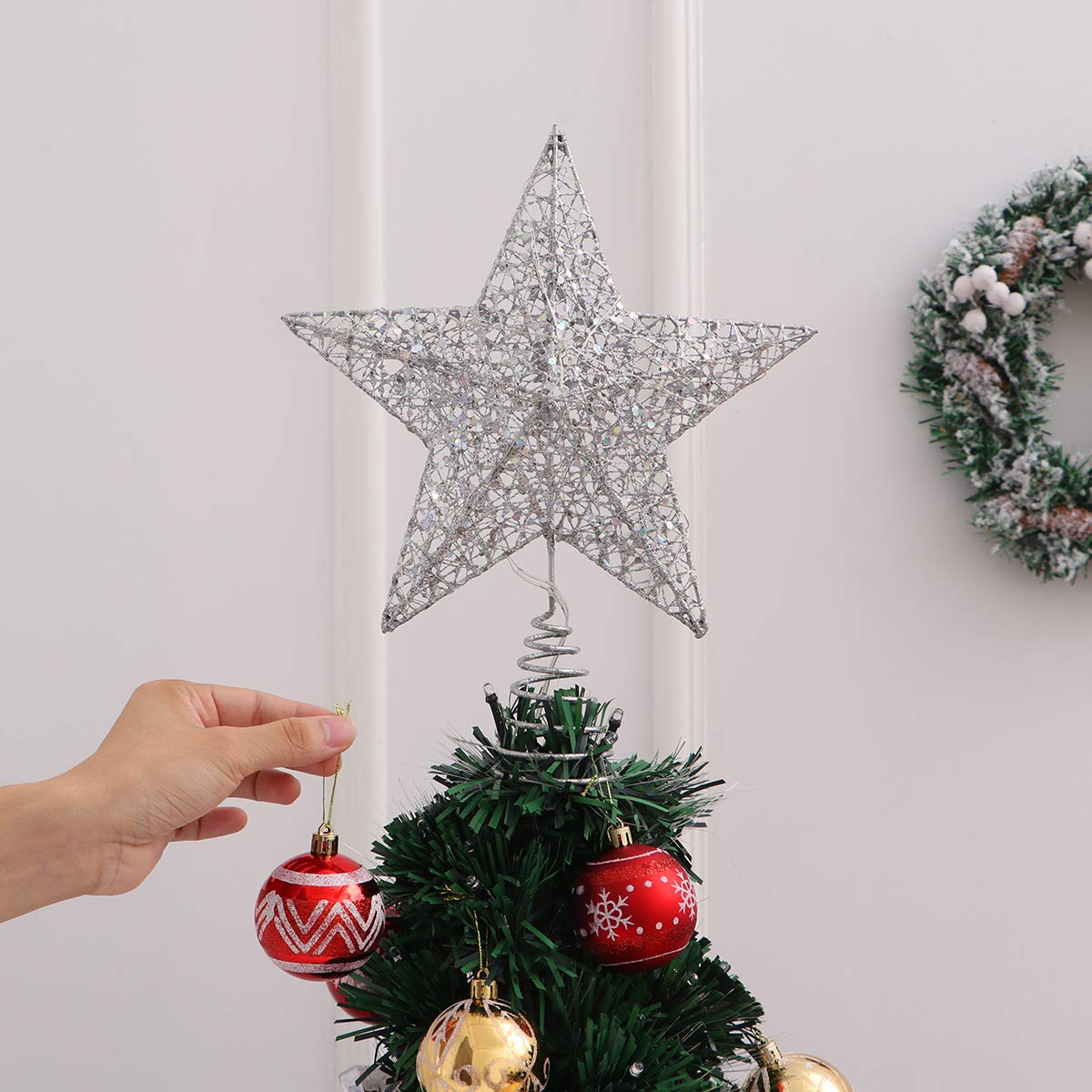 STOBOK STOBOK 12-Inch Colorful Lighted Christmas Tree Topper Star - Perfect Holiday Decoration for Your Xmas Tree - View 3 of 9