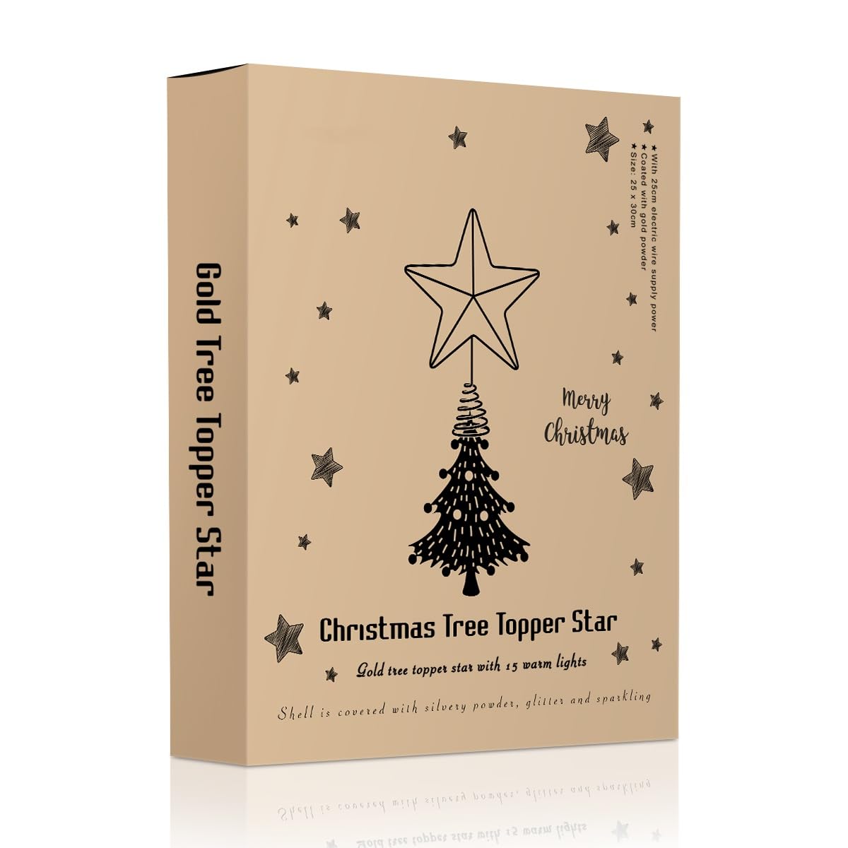 STOBOK STOBOK 12-Inch Colorful Lighted Christmas Tree Topper Star - Perfect Holiday Decoration for Your Xmas Tree - View 7 of 9