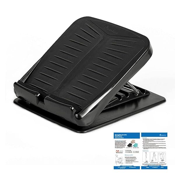 StrongTek StrongTek Portable Slant Board: 4-Angle Calf Stretcher for Squats & Therapy - 350lbs Capacity for Plantar Fasciitis Relief