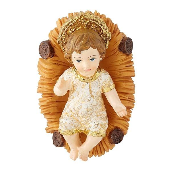 Autom Autom Baby Jesus Christ Manger Christmas Figurine 5 Inch Perfect Holiday Decor