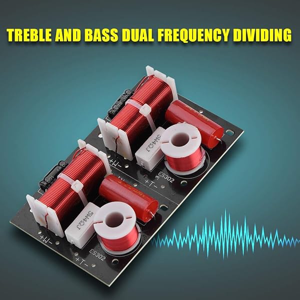 Zerone Zerone 2Pcs Hi-Fi Speaker Frequency Divider Board - 2 Way Treble/Bass Crossover Filter for DIY Audio Projects - View 5 of 10