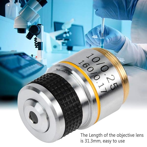 Acogedor 10X Achromatic Microscope Objective Lens - 160/0.17 for Biological Microscopes - View 4 of 9