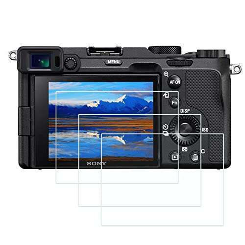 3-Pack PCTC Alpha a7C Tempered Glass Screen Protectors - 9H Hardness, Anti-Scratch, Perfect Fit for Sony Alpha a7C