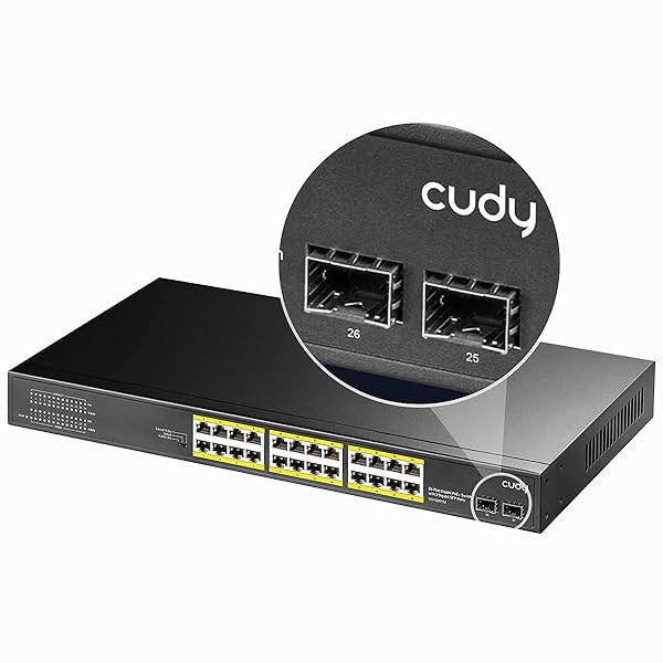 Cudy Buy Cudy 24-Port Gigabit PoE+ Switch 300W - Unmanaged, 19-Inch Rackmount, CCTV/VLAN Mode, 802.3af/at - Fast Shipping! - View 6 of 10