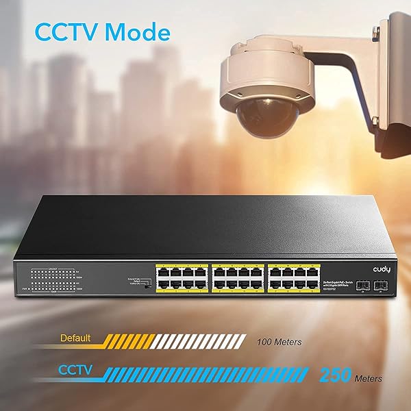 Cudy Buy Cudy 24-Port Gigabit PoE+ Switch 300W - Unmanaged, 19-Inch Rackmount, CCTV/VLAN Mode, 802.3af/at - Fast Shipping! - View 8 of 10