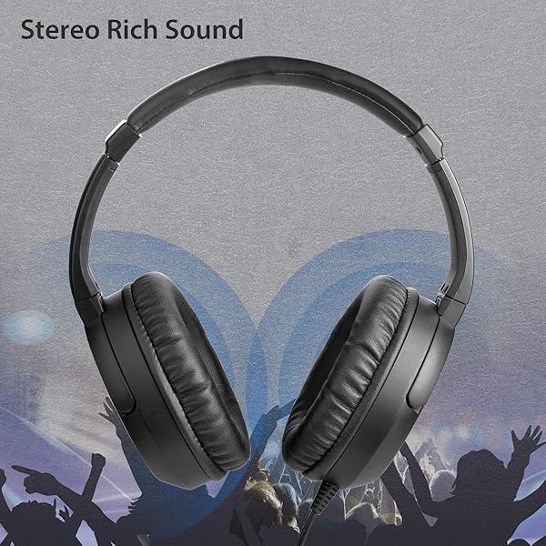 Avantree Avantree HF039 Coiled Cord Headphones for TV & PC - 16.4ft with Volume Control & Stereo Sound - View 4 of 7