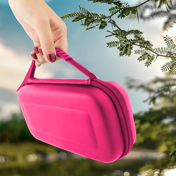 Orzly Portable Pink Carry Case for Nintendo Switch Lite - Travel Storage for Games & Accessories - View 6 of 8