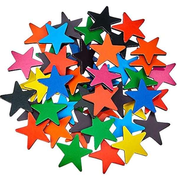 120 Colorful Star Magnets for Whiteboards & Fridges - Cute Rewards for Kids & Classroom Decor