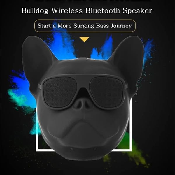 PUSOKEI Buy PUSOKEI Wireless French Bulldog Speaker - Portable Bluetooth Dog Head Speaker with Super Bass for Home & Outdoor Parties - View 3 of 8