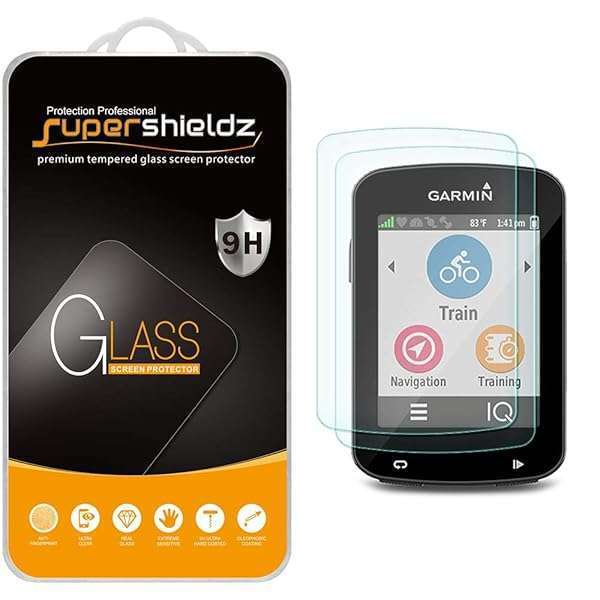 Supershieldz Supershieldz Tempered Glass Screen Protector for Garmin Edge 520/520 Plus/820 - 2 Pack, Anti-Scratch & Bubble Free