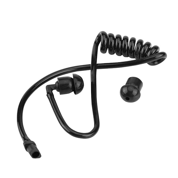 Zerone Zerone Coiled Acoustic Tube for Two-Way Radio - 5Pcs Walkie Talkie Earpiece with Ear Tips - Black - View 3 of 8