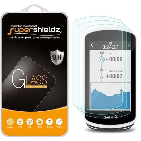 Supershieldz Supershieldz 3 Pack Tempered Glass Screen Protector for Garmin Edge 1030/Plus - Anti-Scratch & Bubble-Free