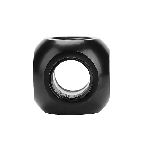 Pomya Pomya Computer Water Cooling Spherical 3 Way T-Type Connector G1/4 Threaded Adapter Black Silver for PC Cooling System - View 9 of 10