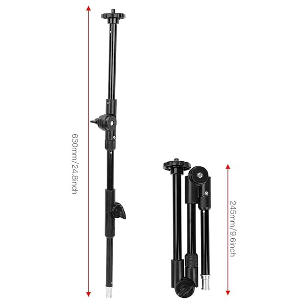 Serounder Three-Section Magic Arm: Adjustable Camera Extension Bracket for Photography with 1/4 & 3/8 Screw Holes - View 7 of 8