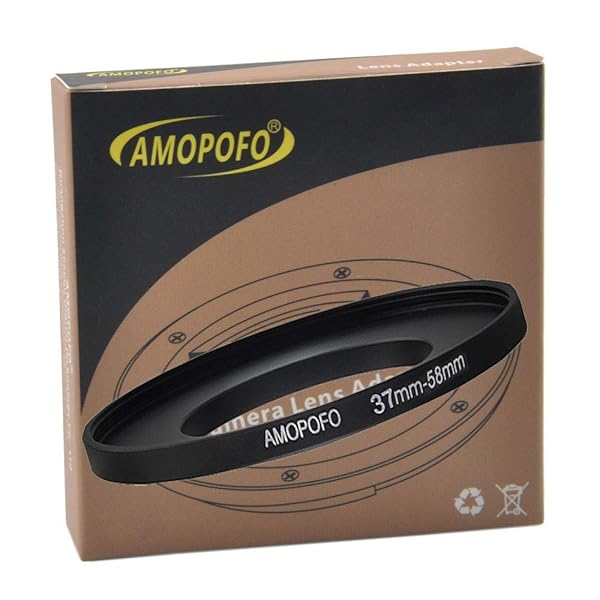 37mm to 58mm Metal Step Up Ring Adapter for Canon, Nikon, Sony & Fuji - CNC Machined Aluminum for Filters