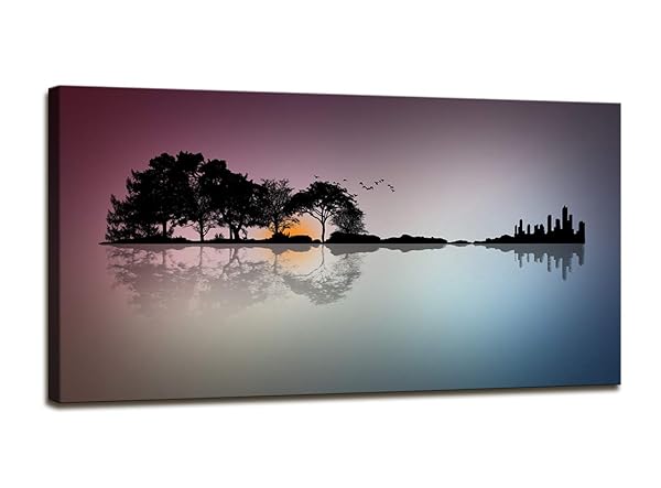 DZL Art DZL Art A72674 Canvas Wall Art for Living Room Bathroom Bedroom Kitchen Guitar Island Prints Man Cave Music Lover Gift