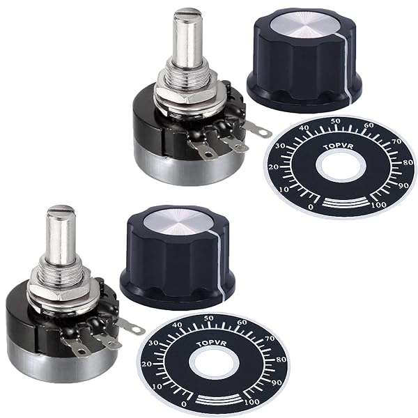 CenryKay Buy CenryKay 2PCS RV24YN20S 50K Ohm Rotary Potentiometer Set with Knobs & Dials - Perfect for DIY Projects!