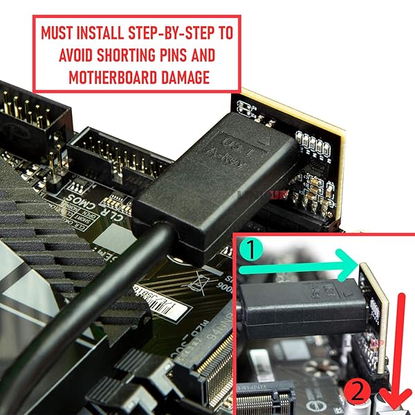 LINKUP LINKUP USB 3.0 Internal IDC 20 Pin to Type E Female Converter for Type C Panel Mount - View 5 of 5