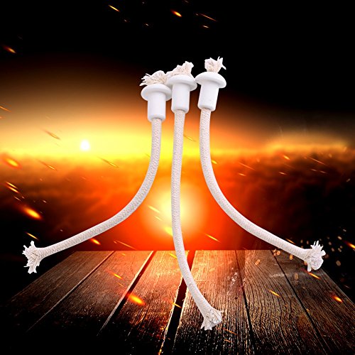 Maxmartt Maxmartt 7Pcs Wine Bottle Lamp Wicks & Ceramic Holders - Replaceable Oil Lantern Wicks for Kerosene & Heat-Resistant Use - View 3 of 10