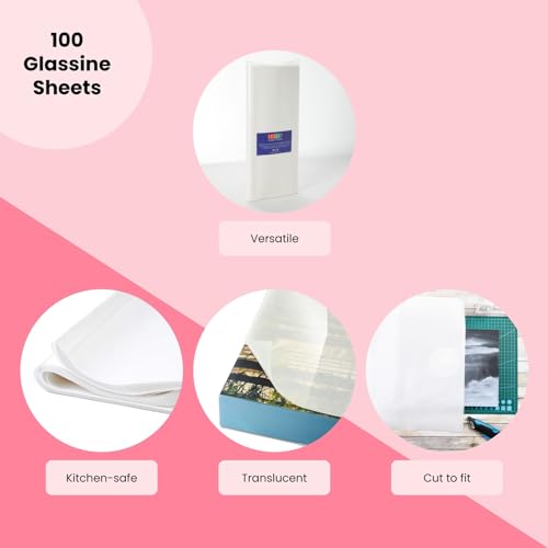 Bright Creations "Bright Creations 100 Pack Glassine Paper Sheets 16x20" - Archival Protection for Artwork, Photos & DIY Crafts" - View 3 of 9