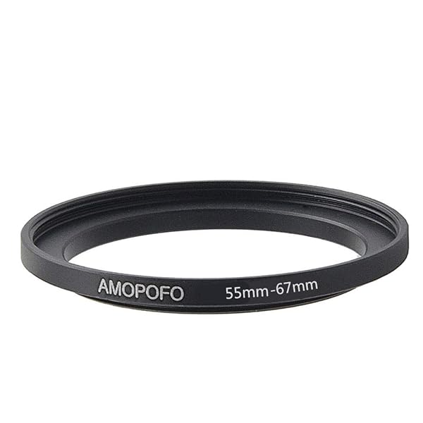 Amopofo 55mm to 67mm Metal Step Up Ring Adapter - CNC Machined Aluminum for Filters, Compatible with All 55mm Lenses - View 4 of 5
