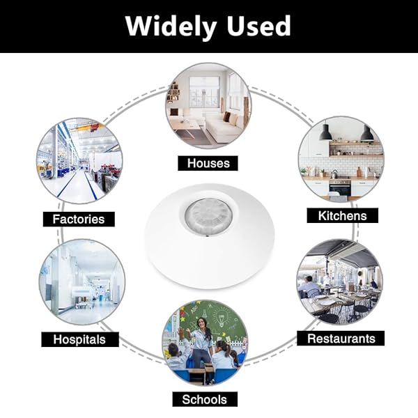 Qinlorgo Wired 12V Infrared Motion Detector High Sensitivity Low Noise Ceiling Sensor for Enhanced Security and Reliability - View 5 of 8