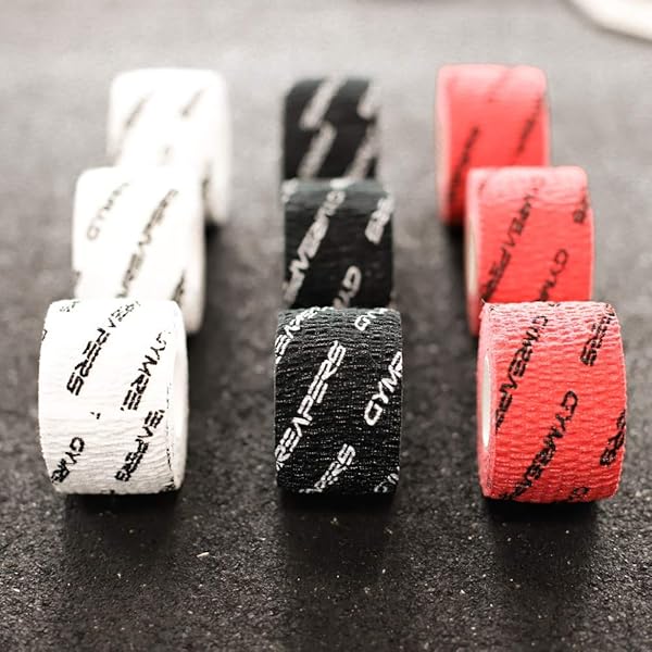 Gymreapers Gymreapers Weightlifting Adhesive Thumb Tape for Olympic Lifting and Powerlifting 3 Rolls Black Stretchy Athletic Grip Protection - View 8 of 8