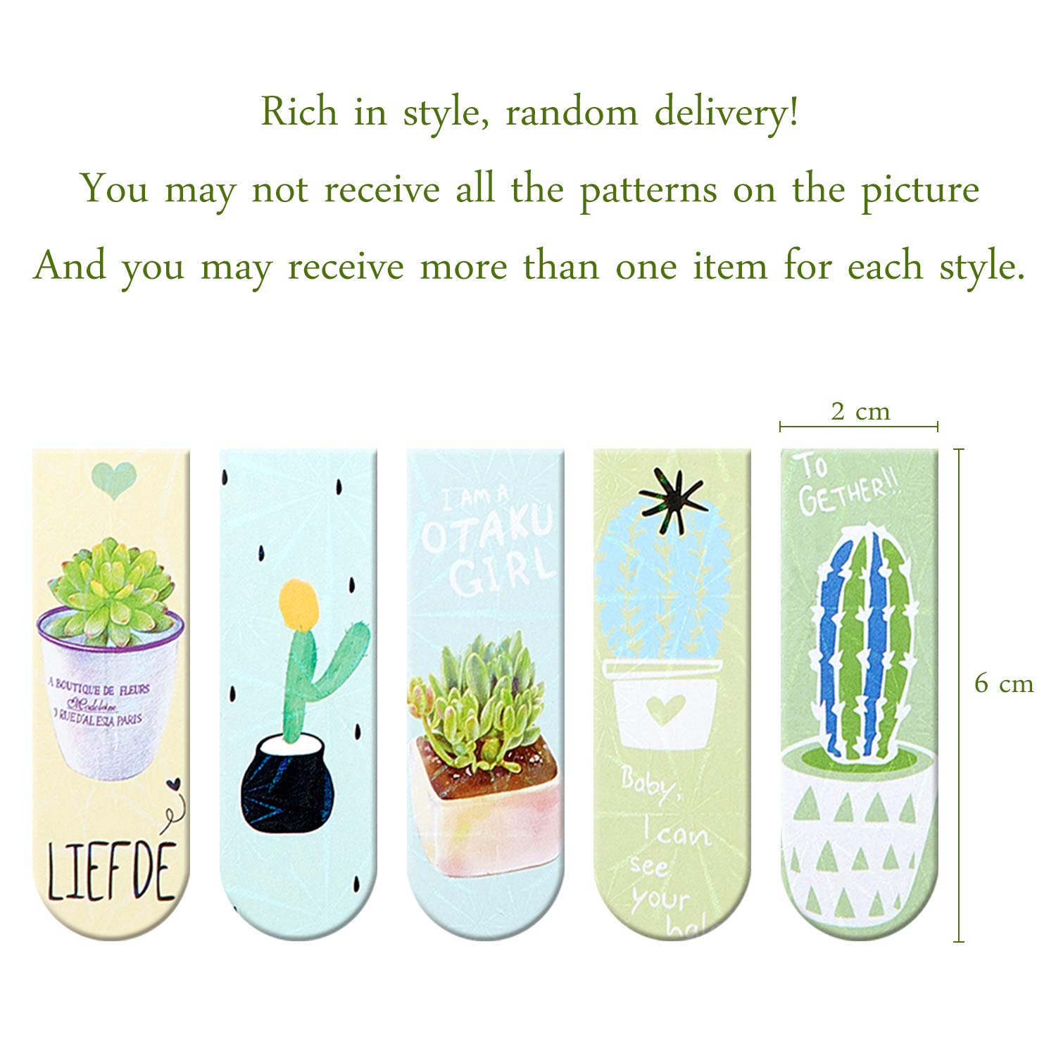 Outus 30 Cute Magnetic Bookmarks - Plant-Themed Page Markers for Students & Office Use - View 2 of 7