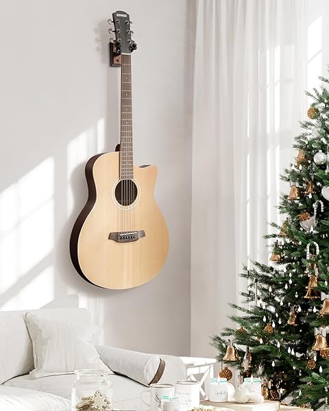 Donner Donner Guitar Wall Mount 3 Pack - Black Walnut Hanger for Acoustic, Electric, Bass, Ukulele & More - View 7 of 9