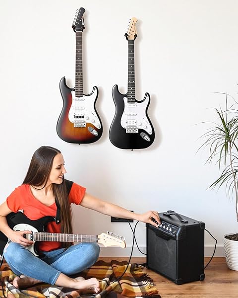 Donner Donner Guitar Wall Mount 3 Pack - Black Walnut Hanger for Acoustic, Electric, Bass, Ukulele & More - View 9 of 9