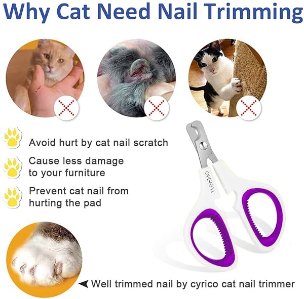 OneCut OneCut Pet Nail Clippers Update Version for Cats Kittens Puppies Rabbits and Small Dogs Sharp Safe Trimming Tool in Purple - View 4 of 8