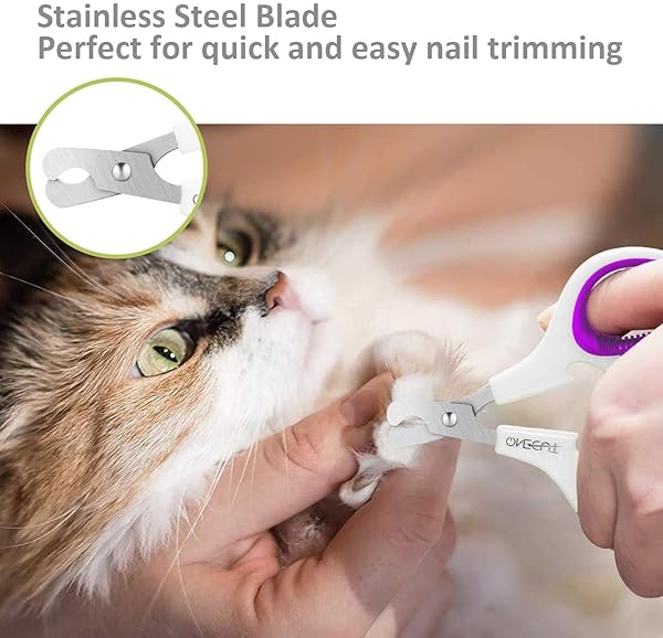 OneCut OneCut Pet Nail Clippers Update Version for Cats Kittens Puppies Rabbits and Small Dogs Sharp Safe Trimming Tool in Purple - View 7 of 8