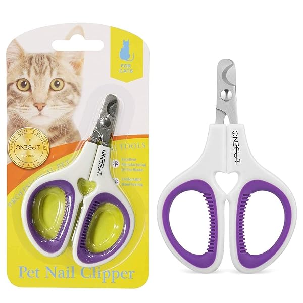 OneCut OneCut Pet Nail Clippers Update Version for Cats Kittens Puppies Rabbits and Small Dogs Sharp Safe Trimming Tool in Purple