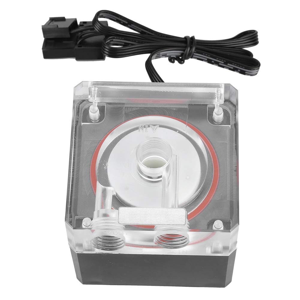 Bewinner Mute Water Pump for PC Water Cooling with PWM Control Universal G1/4 Thread Connection D Port and 4 Pin Interface