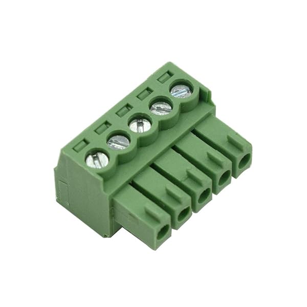 Hxchen Hxchen 5 Pin 300V KF2EDGK 3.5mm Pitch PCB Screw Terminal Block Connector Green 20 Pcs - View 2 of 3